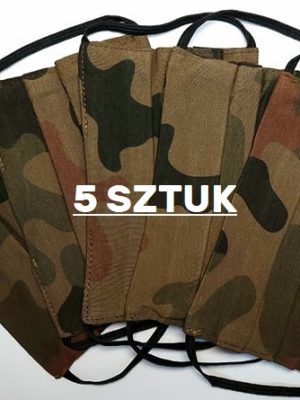 5 maseczek dziecięcych ochronnych moro filtr