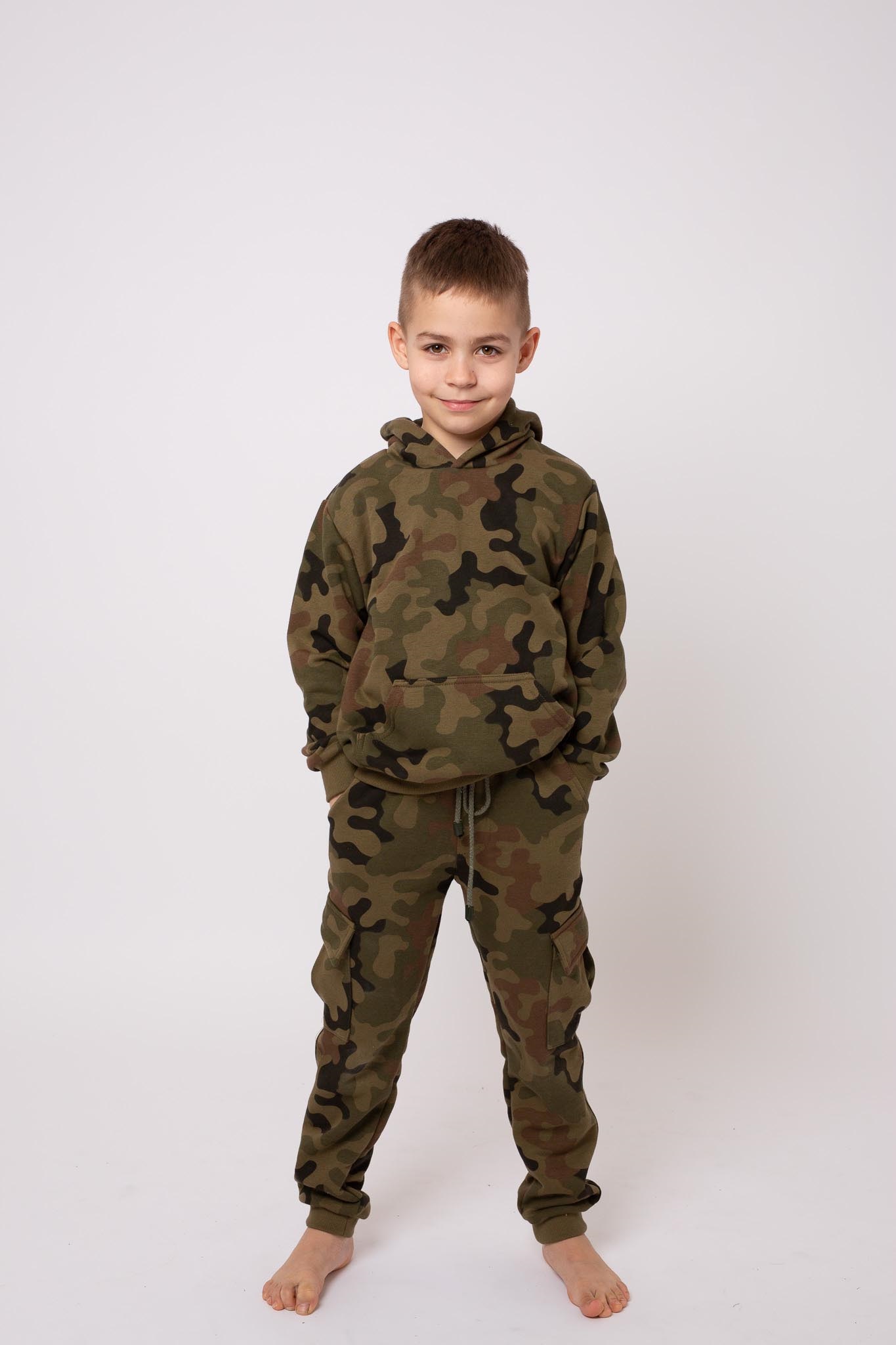 Bluza dresowa moro dla chłopca kangurka WZ.93 Produkt Polski - obrazek 3