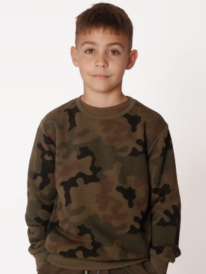 Bluza dresowa moro dla chłopca klasyczna WZ.93 Produkt Polski