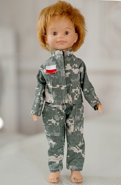 Lalka 32cm żołnierz w mundurze moro acu pixel