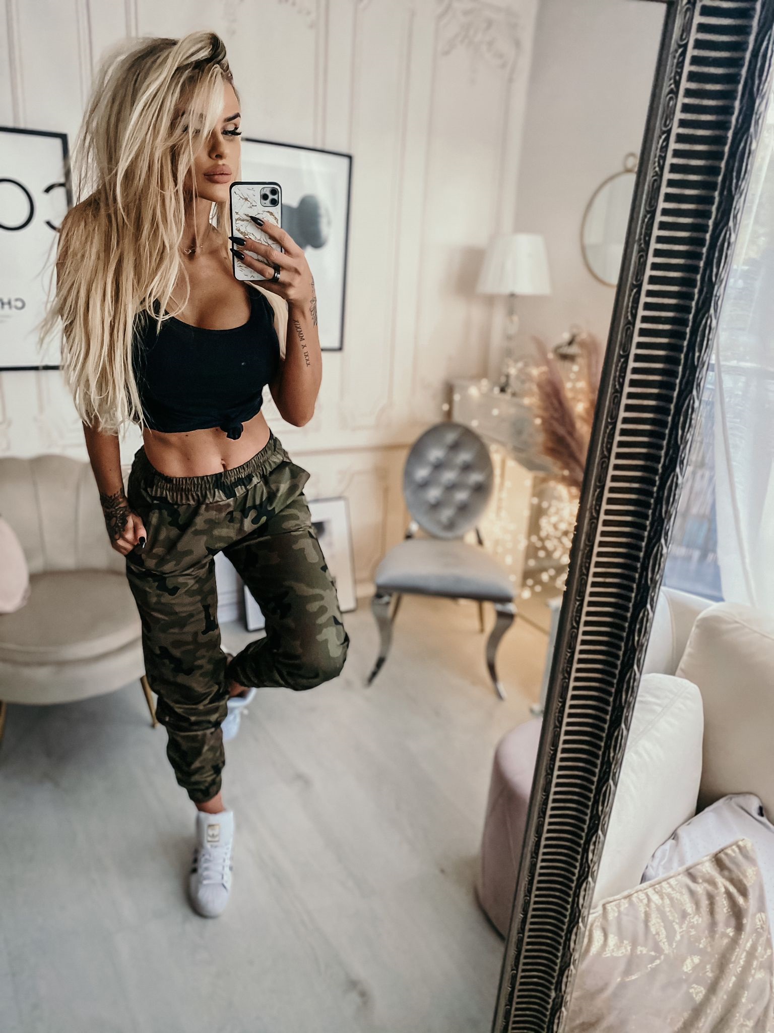 Spodnie joggery moro damskie WZ93 - obrazek 3