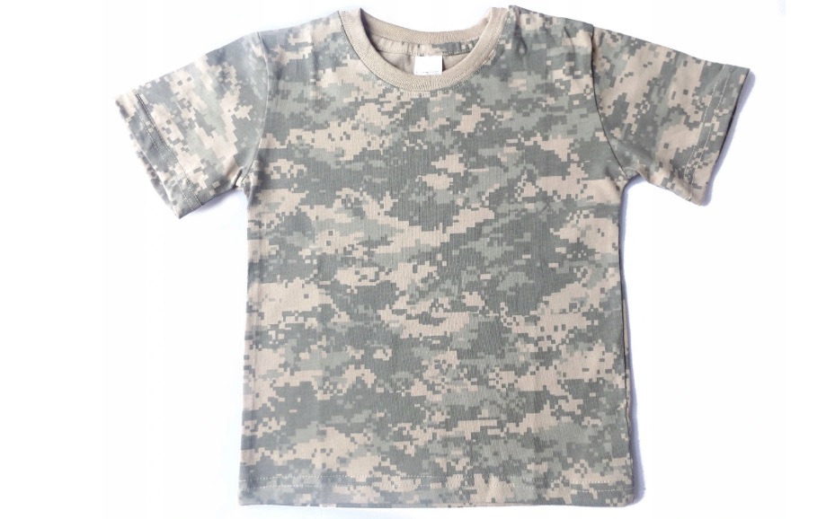 T-shirt chłopięcy moro ACU pixele Produkt Polski