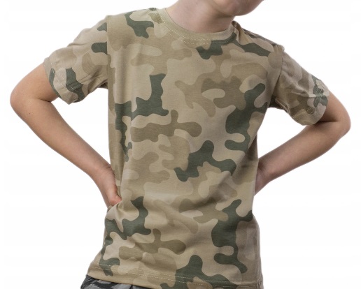 T-shirt chłopięcy moro WZ.93 Pustynny Produkt Polski