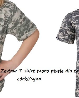 Zestaw T-shirt tata+dziecko acu pixel